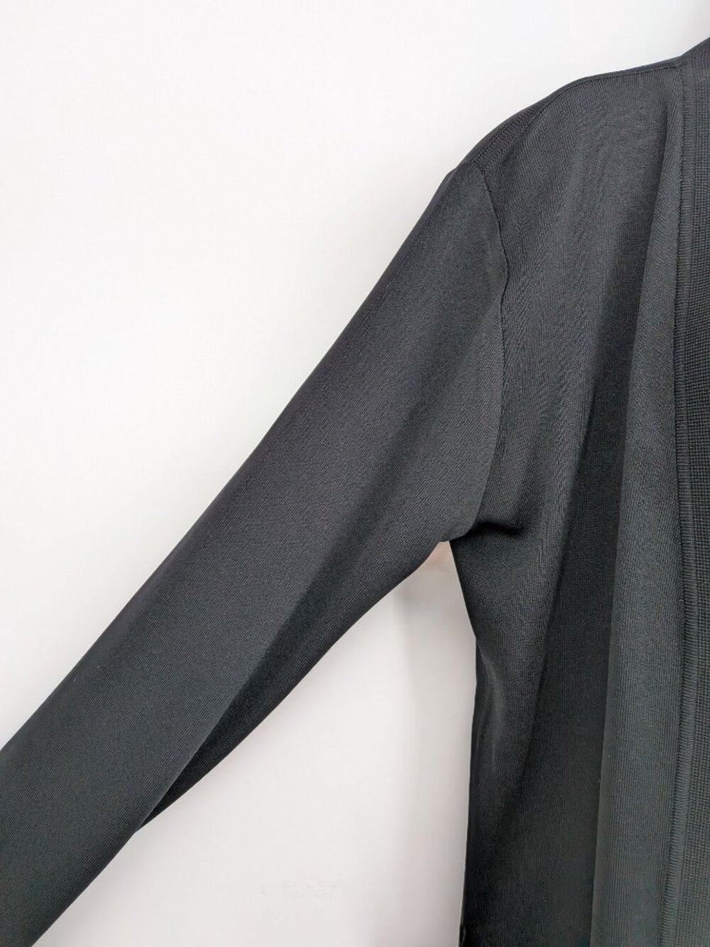 Misook Black Open Front Cardigan Sweater Jacket Minimalist Career Office Small - Picture 6 of 8
